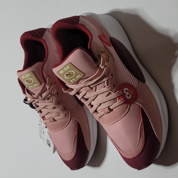 Puma Other - PUMA BIG KID PINK SNEAKERS  BURGUNDY RS 9.8 SESAME STREET 50TH ANNIVERSARY SZ 7